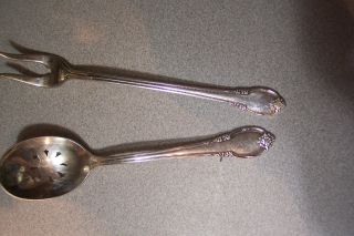 Rogers Bros - Silverplate Cocktail Fork & Spoon - Remembrance photo