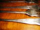 6 Antique Vintage Rogers 1898 Anchor Pickle Olive Fork Silverplate Initial F Other photo 8