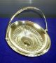 Silver Plated Oval Footed Basket With Handle By Hartford Mfg Co,  Hartford,  Ct Baskets photo 1