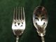 Antique Silver Pierced Lettuce Serving Set Fork & Spoon Rosemary 1906 Roses Oneida/Wm. A. Rogers photo 1