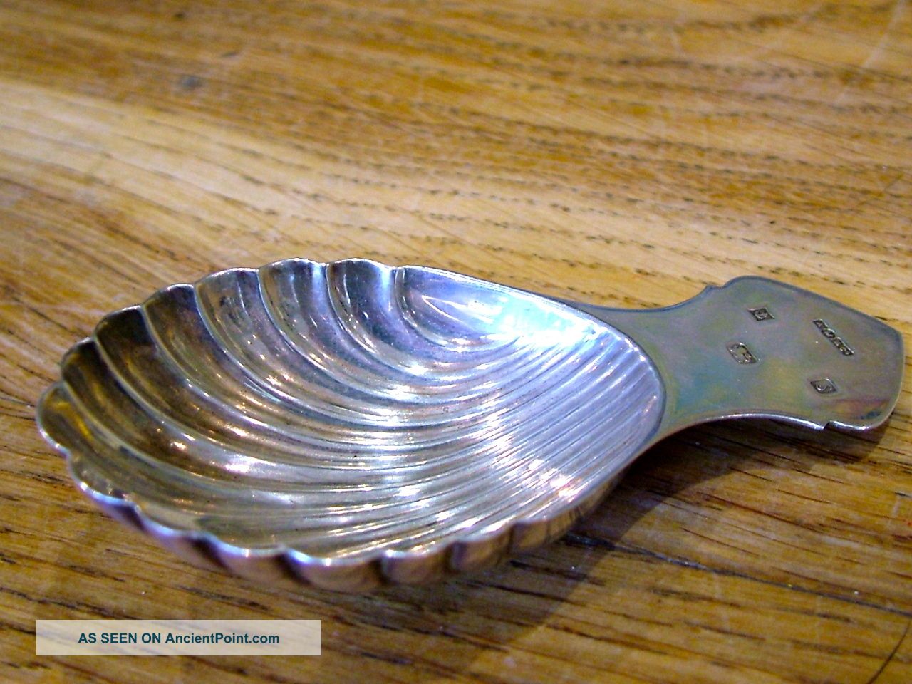 Great Quality Solid Silver Shell Caddy Spoon Hm1992 Am&co Sterling Birmingham Nr Other photo