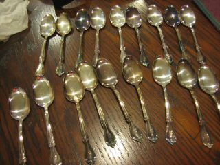 19 Teaspoons Wm Rogers Silver In Box From 1968 Marked With A photo