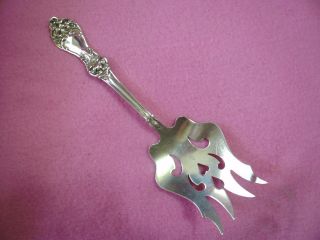 Atq Fork (cold Meat?) 1917 Baker Manchester Sterling Silver Bms 11 Floral Pattern photo