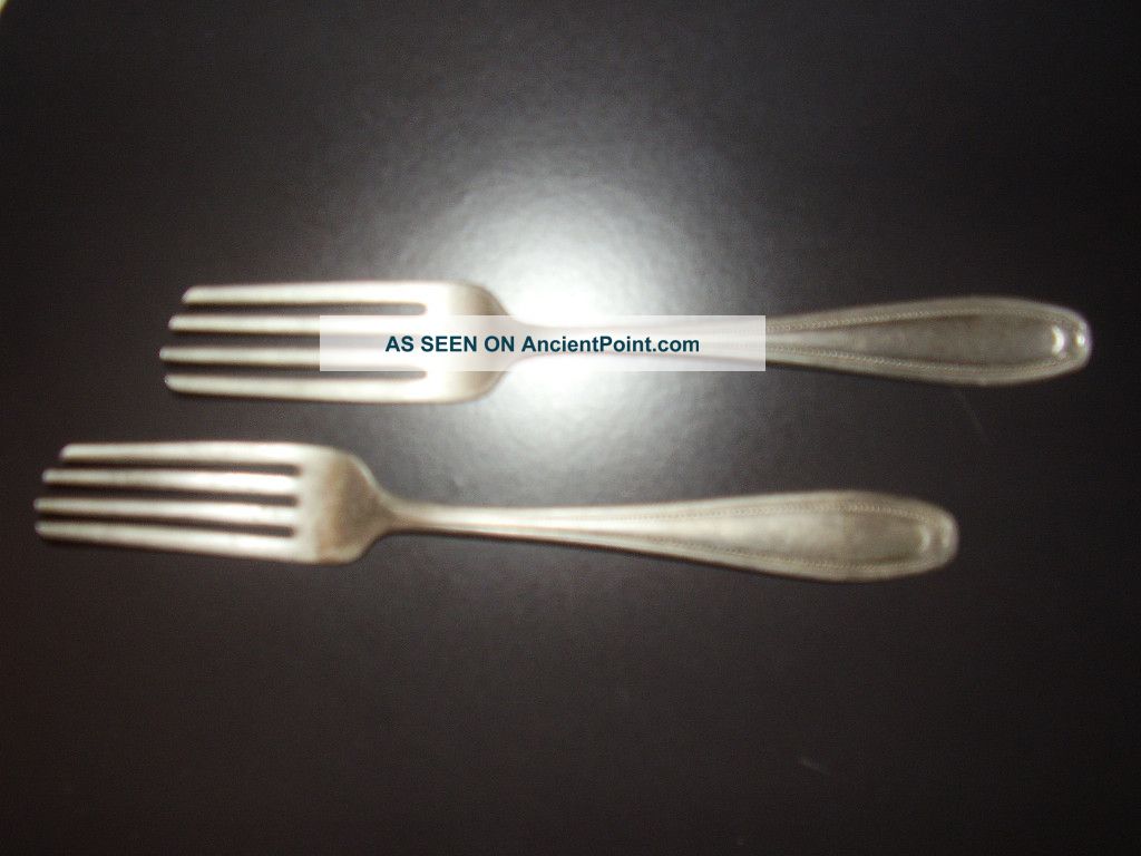 Vintage Old Silver Two Forks Lot.  Sterling Silver??? Price Unknown photo