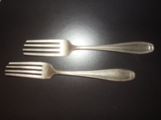 Vintage Old Silver Two Forks Lot.  Sterling Silver??? Price photo