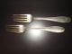 Vintage Old Silver Two Forks Lot.  Sterling Silver??? Price Unknown photo 1