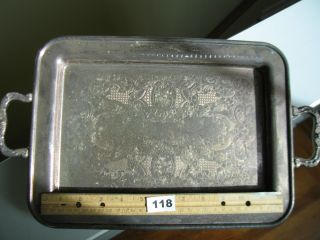 Silver Plated Serving Platter - Rectangular Shape (118) photo