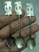 3 Vintage Silver 800 Souvenir Spoon Indonesia Java Wayang Souvenir Spoons photo 3