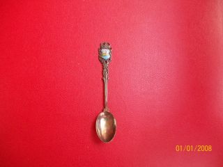 Souvenir Spoon,  Bad Wimpfen,  Germany,  800 Silver,  Enamel Shield photo
