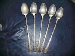 Antique Melody Silver Plate Co.  Iced Tea Spoons photo