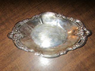 Community Silver Dish Candy Flower Serving Tray photo