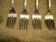 4 Rogers 1950 April Salad Forks Silverplate Is International/1847 Rogers photo 2