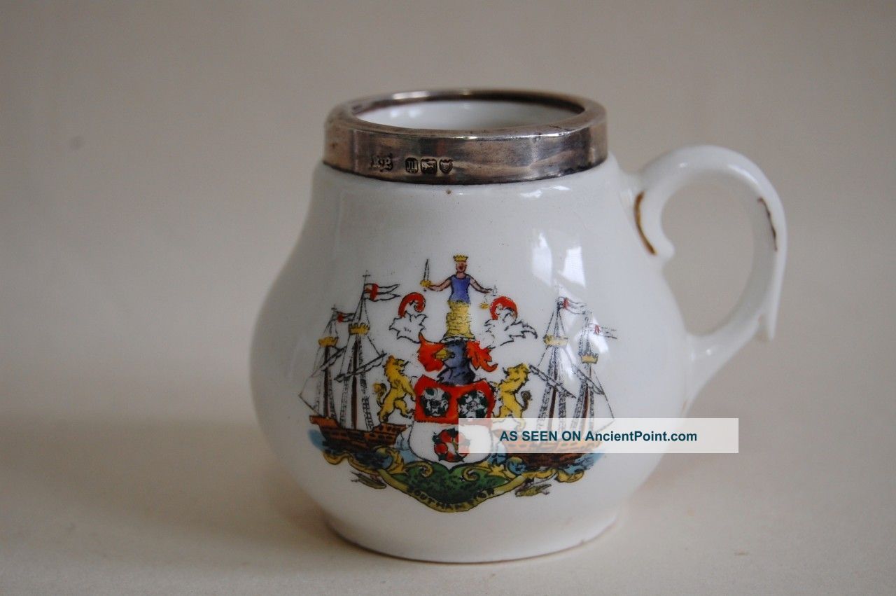 Ceramic Southampton Jug With Solid Silver Rim - C1907 - 08 Robert Pringle & Sons Other photo
