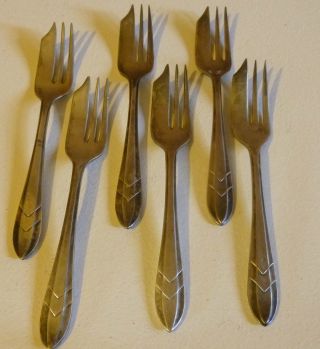 Vintage Pastry Forks By M.  S.  Sheffield England - Loxley photo