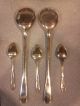 3 Vintage Carlton Silver Plate Baby Spoons + 2 Silver Plate Salid Servers Other photo 1