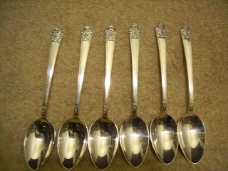6 Rogers 1941 Precious Place Spoons Deluxe Plate Is Silverplate photo