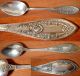 Solid Sterling Silver 800 Set Of 3 Knives (21cm) 3 Spoon (21,  5 Cm) Italian 1870 Other photo 1