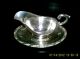 Vintage Ornate Gravy Boat With Attached Tray - Silverplate Sauce Boats photo 2