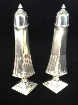 Vintage French Silver Plated Salt & Pepper Shakers photo