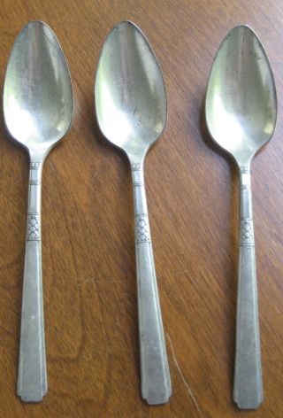Vintage Wma Rogers Triple 1935 Capri Set Of 3 Spoons,  Oneida Ltd,  Antique photo