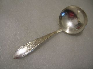 National Silver Co.  Rose And Leaf Pattern One Gravy Ladle 1937 photo