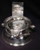 Vintage Shanghai Tang Hotel Silver Plate Ashtray Match Holder Mechanical Star Lo Ash Trays photo 5