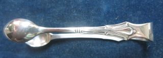 Antique Solid Silver Sugar Tongs - Albany Pattern - Birmingham 1907 photo