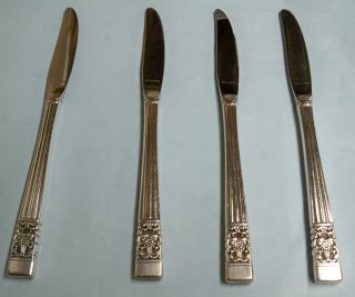 4 Coronation Grill Dinner Knives - 1936 Community - - Clean & Table Ready photo
