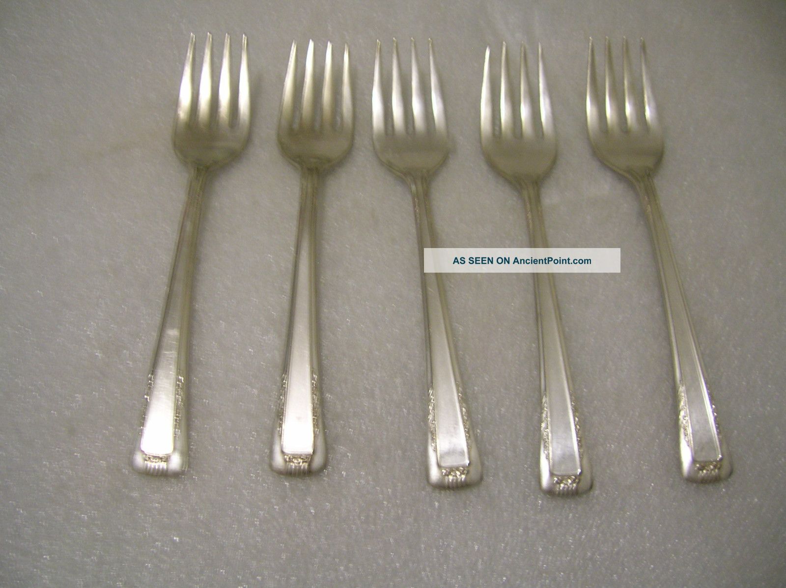 Baroness Silver Plate 5 Dessert Or Salad Forks 1940 Other photo