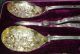 Silver Victorian Grape Scissors Pair Of Fruit Spoons Case Rare Unknown photo 1