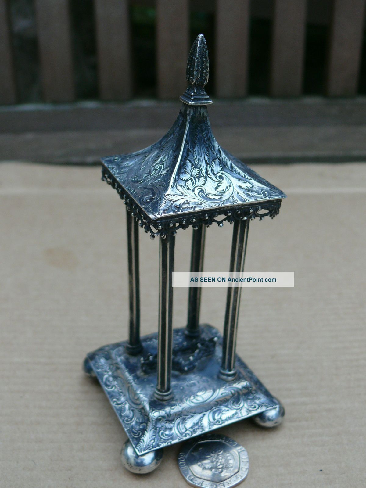 Unusual Unknown Antique Victorian Silver Item - Incense Burner / Card Holder? Other photo