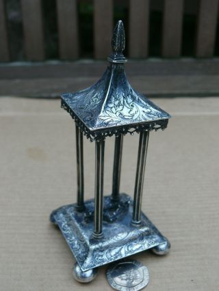 Unusual Unknown Antique Victorian Silver Item - Incense Burner / Card Holder? photo