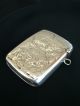 Edwardian Antique Solid Sterling Silver 925 Vesta Case By J.  G,  B’ham 1902 Cigarette & Vesta Cases photo 1