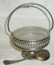Antique Silverplate Sugar Bowl With Spoon Sheffield England Creamers & Sugar Bowls photo 7