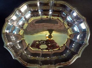 International Silver Plated Chippendale Serving Bowl 6385 Very Good Free Usa Shp photo