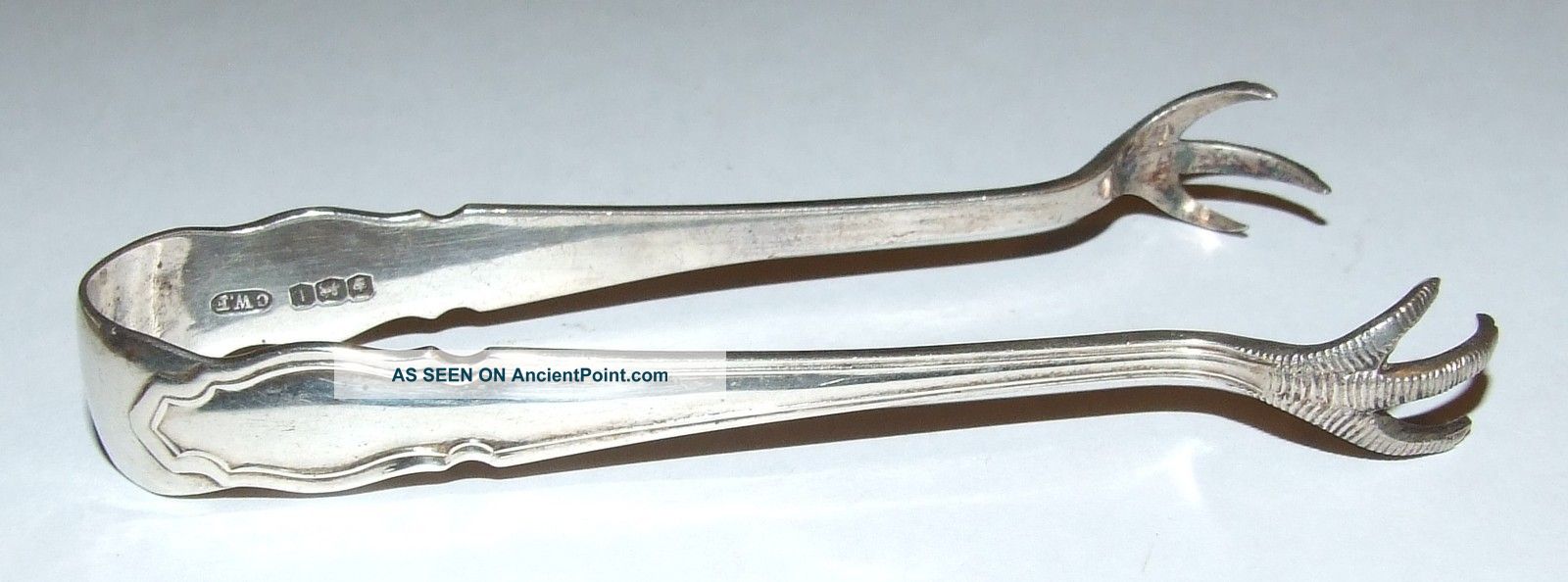 Antique Art Deco Solid Silver Ice Tongs Sugar Tongs Sheffield 1928 Cw Fletcher Other photo