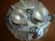 Footed Silver On Copper Covered Sugar Bowl & Creamer With Tray Creamers & Sugar Bowls photo 1