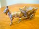 Rare Antique Cast Silver Goat Cart Pin Cushion Hanau C1900 Solid Sterling Nr Other photo 2