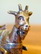 Rare Antique Cast Silver Goat Cart Pin Cushion Hanau C1900 Solid Sterling Nr Other photo 3