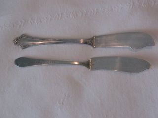 2 Antique Butter Knives,  1835 R.  Wallace & Community Plate,  Vintage Silver Knife photo