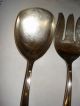 Deep Silver Serving Fork Spoon Extra Plate + Sterling Bottm International International/1847 Rogers photo 2