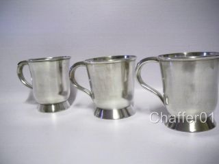 Three Georgian Old Sheffield Plate Mugs From Roberts,  Cadman & Co photo
