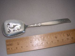 C 1950s Vintage Silverplate South Seas Pierced Spoon photo