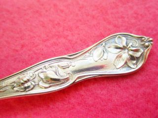 Antique Master Butter Knife Victorian Silverware Fabulous Floral Motif photo