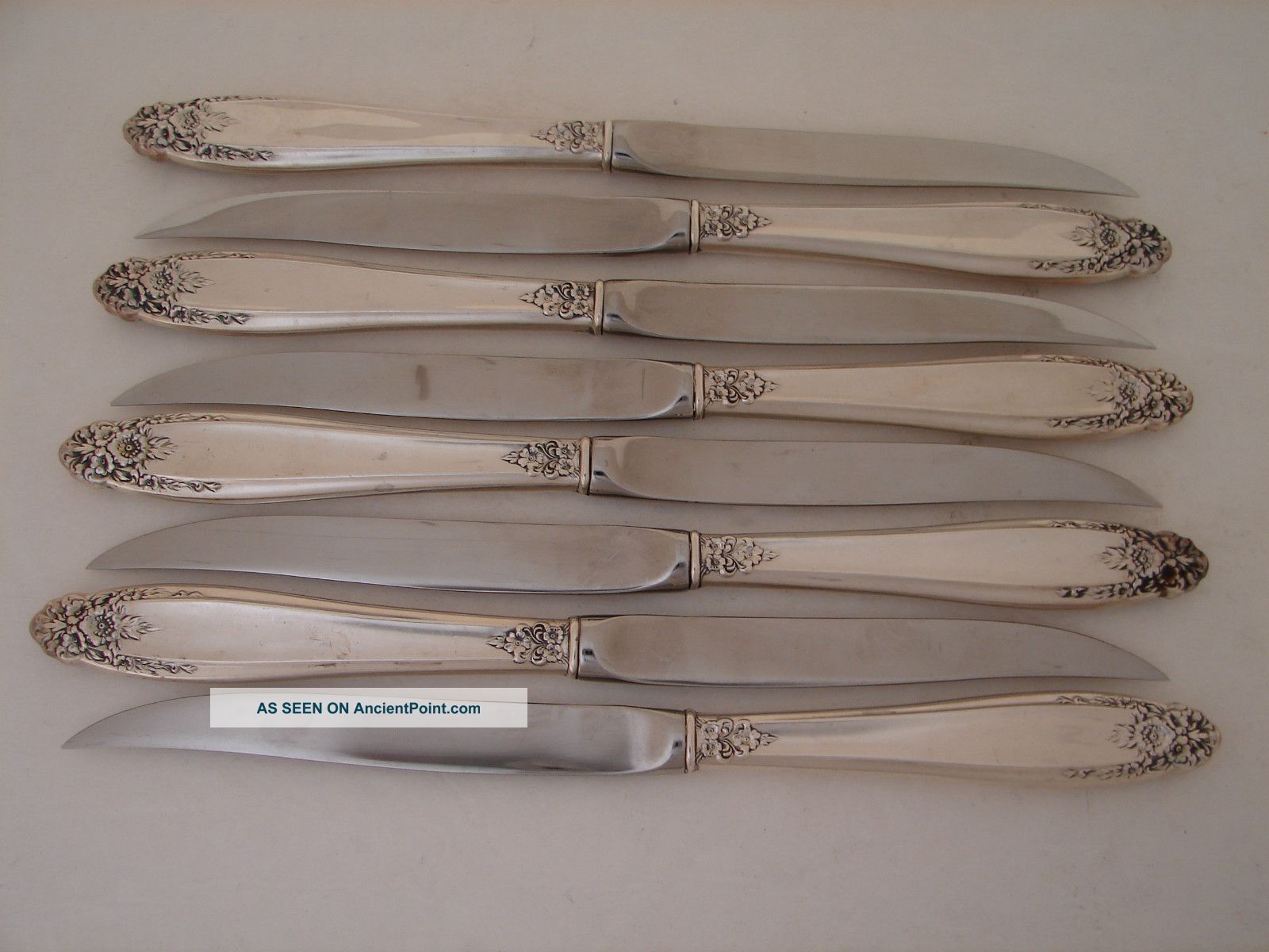 8 Ss Steak Knives In Prelude 1939 (int ' L Silver) - Nm International photo