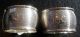 Boxed Pair Of Solid Silver Napkin Rings.  Birmingham 1929 Napkin Rings & Clips photo 1