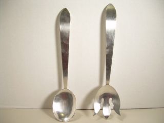 A Laben Silverplted Serving Fork And Spoon Lrg photo