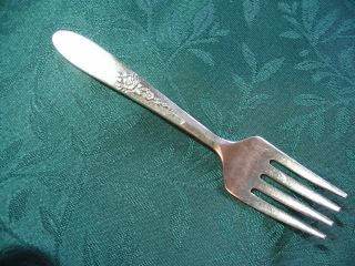 Vintage Oneida Tudor Plate Silverplate Baby Fork Fantasy 1941 photo