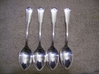 4 Oneida Community 1913 Exeter Table Serving Spoons Reliance Plate Silverplate photo