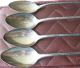 Lot 4 Set Antique Silverplate Desert Spoons New England Rose Buds Long Spoon Old Sheffield photo 2